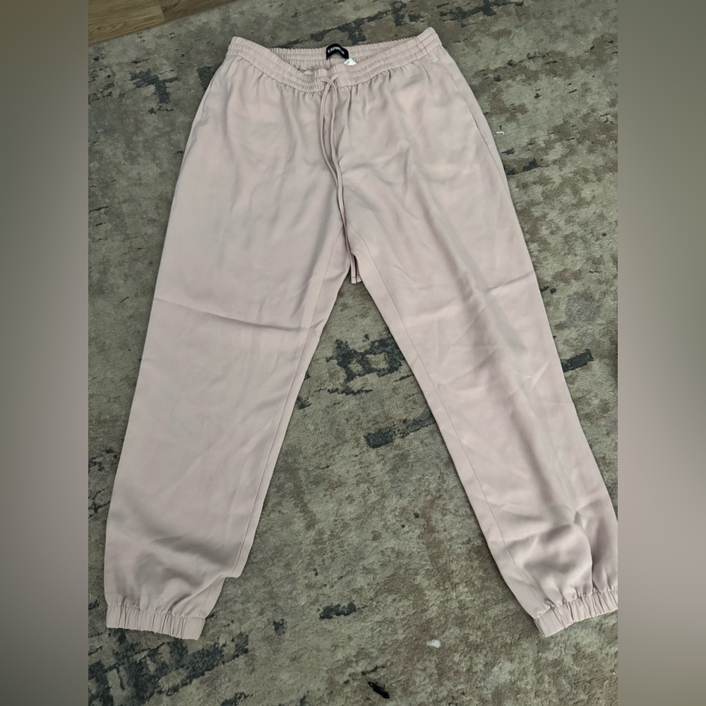 Express Light Pink Mid Rise Ankle Jogger Pants Size Medium